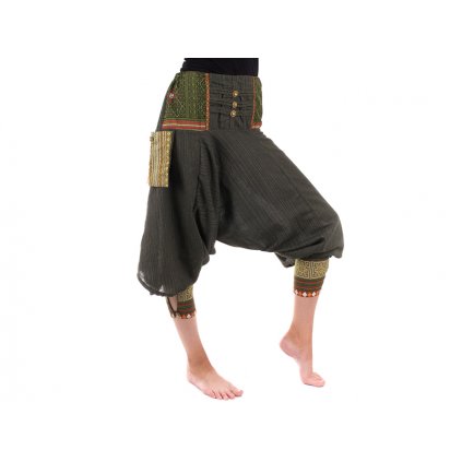 Boho aladinky tmavozelené