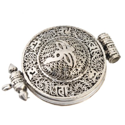 Velký otevírací amulet Buddhovy oči s ornamentem