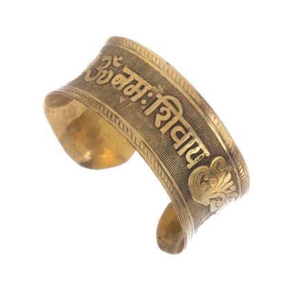 Indický kovový náramek Mantra (30 mm)