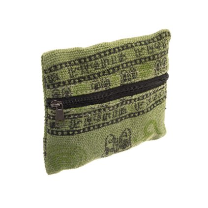 Praktická látková kapsička z bavlny Symboly zelená
