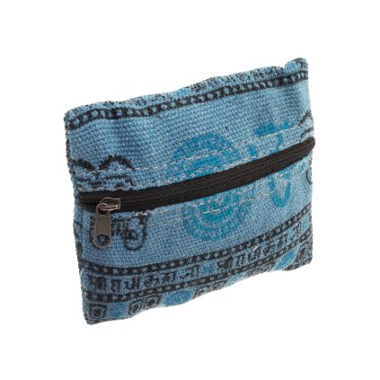 Praktická látková kapsička z bavlny Symboly světle modrá