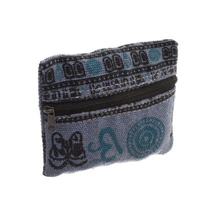 Praktická látková kapsička z bavlny Symboly tmavě modrá