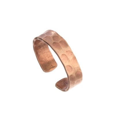 Měděný prsten hladký Tepaný