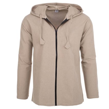 Propínací bunda z pevné a odolné bavlny přírodní světlá