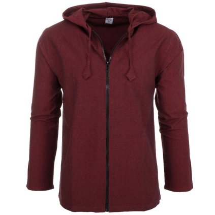 Propínací bunda z pevné a odolné bavlny vínová