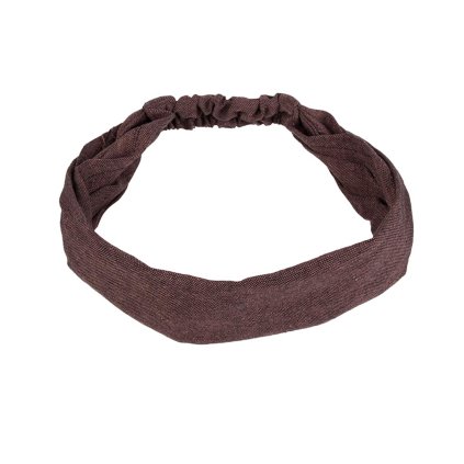 Látková čelenka do vlasů hnědá