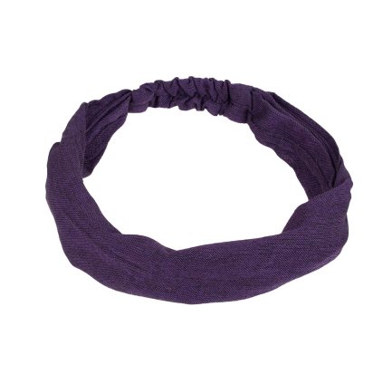 Látková čelenka do vlasů fialová