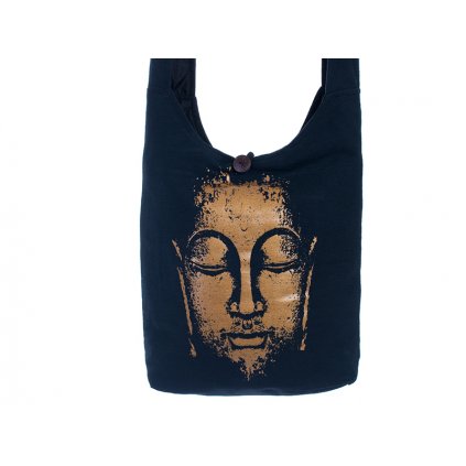 Látková taška přes rameno Gold&Black Buddha