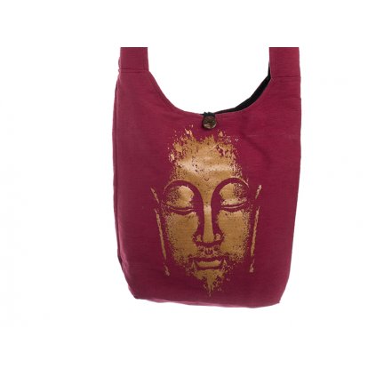 Látková taška přes rameno Gold&Maroon Buddha