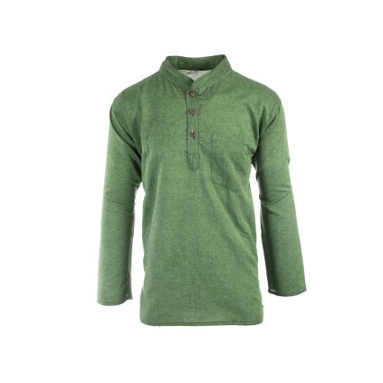 Pánská kurta s dlouhým rukávem zelená