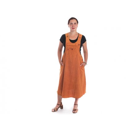 Originální šaty s laclem oranžové