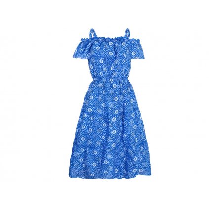 Volánkové šaty mořsky modré