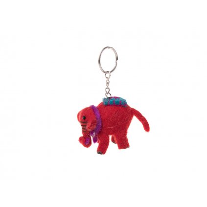 Plstěná klíčenka sloneček