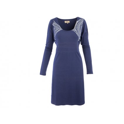 Šaty s dlouhým rukávem modré (XL)
