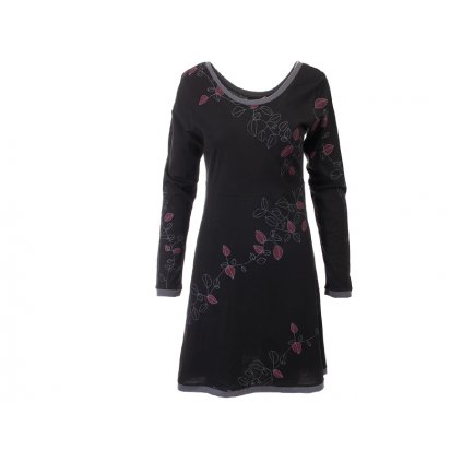 Černé podzimní šaty z organické bavlny