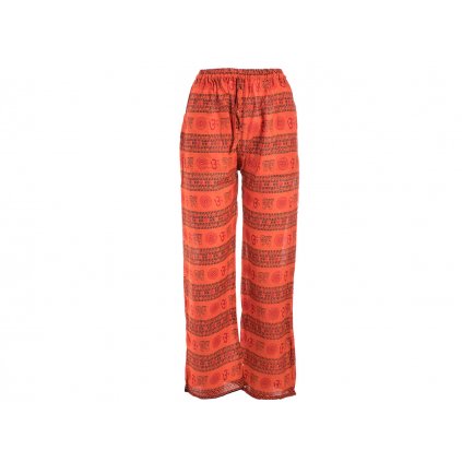 Volné indické kalhoty mantra oranžové