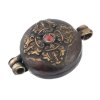 Otevírací amulet Dorje a Óm z mědi a mosazi velký