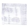 Varanasi šátek obdelníkový dlouhý bíločerný