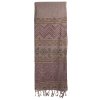 Bavlněný šátek 160x50 cm s ručním tiskem hnědý