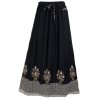 Dlouhá indická sukně z rayonu s tiskem černá