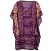 Viskózová tunika se zdrhováním Sloni fialová