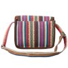 Kabelka z buvolí kůže a pevné bavlny 25 x 20 barevná