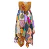 Dvojitá šatosukně z upcyklované viskozy patchwork