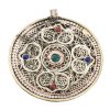 Tenký velký amulet ze tří kovů Óm