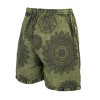 Bavlněné kraťasy stonewash Mandala tkané kapsy zelené