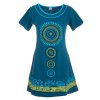Šaty ze strečové bavlny s krátkým rukávkem modré
