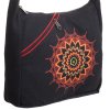 Nepálská taška z pevné bavlny Mandala 25 x 25 cm černá