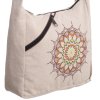 Nepálská taška z pevné bavlny Mandala 25 x 25 cm světlá přírodní