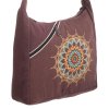 Nepálská taška z pevné bavlny Mandala 25 x 25 cm hnědá