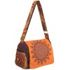 Nepálská taška z pevné bavlny Mandaly 30 x 25 cm oranžová