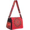 Nepálská taška z pevné bavlny Mandaly 30 x 25 cm červená