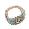 Látková čelenka do vlasů z bavlny Mandala přírodní světlá