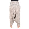 Harémové kalhoty z lehké bavlny pruhované světlé