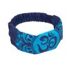 Látková čelenka do vlasů z bavlny Óm modrá