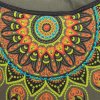 Nepálská taška z pevné bavlny Vyšívaná mandala 30 x 30 cm zelená
