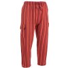 Klasické kalhoty z bavlny 5 kapes pruhované červené