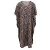 Dlouhý kaftan z umělého hedvábí černozlatý