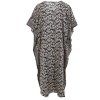 Dlouhý kaftan z umělého hedvábí černobílý