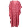 Dlouhý kaftan z umělého hedvábí červenobílý