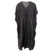 Dlouhý kaftan z umělého hedvábí černý