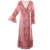 Kimono z umělého hedvábí s 3/4 rukávky červené