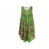 Letní šaty s orientálním vzorem trávově zelené