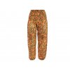Indické kalhoty s kapsami Spirály ohnivě oranžové