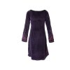 Originální zimní sametové šaty fialové