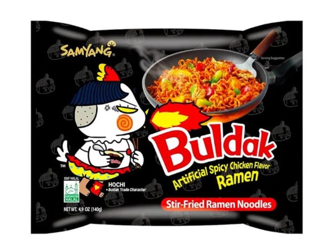 Samyang Buldak Hot Chicken Flavor Ramen 140g – Extra Pálivé Korejské Nudle