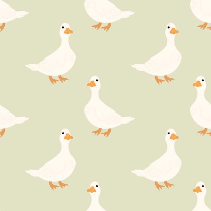 Zakázkový potisk látek vzorem Green goose
